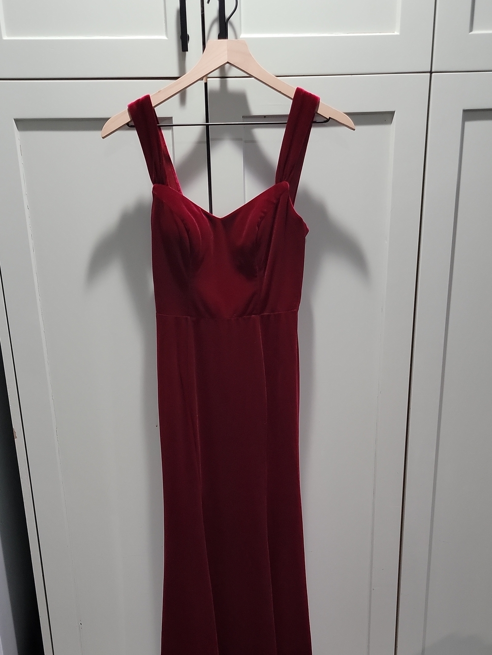 Azazie Elegant Women's Burgundy Velvet Evening Dress